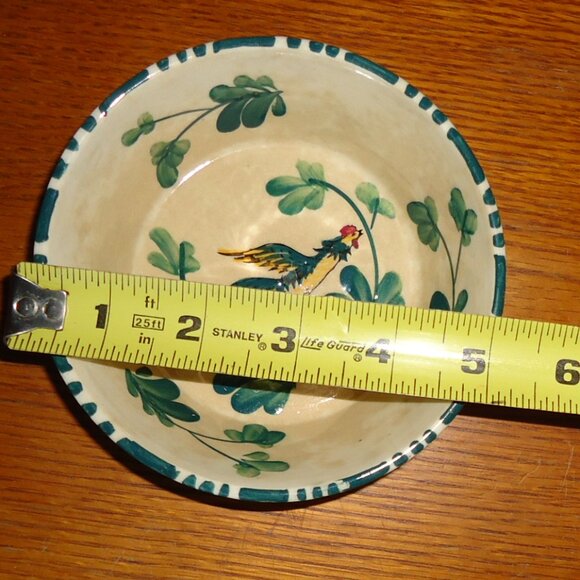 Vintage Hand painted 4 Bowls & wicker basket holders 5” Rooster Flower Japan - Picture 12 of 12